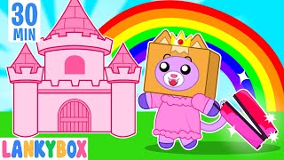Princess Foxy's Magic Luggage Suitcase - Pretend Play Royal Family | LankyBox Channel Kids Cartoon
