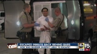 Escaped inmate back behind bars