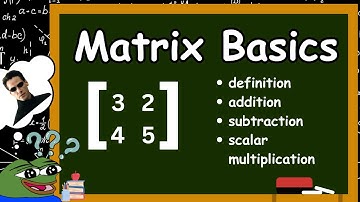 The VERY BASICS of Matrices.