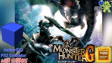 Monster Hunter G Gameplay AetherSX2 ( PS2 Emulator )
