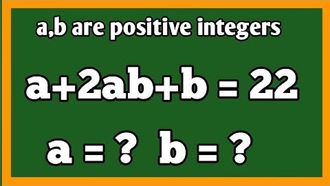 ।। maths olympiad ।। find the value of a and b ।। a &b are positive integers @mathscuriosity494
