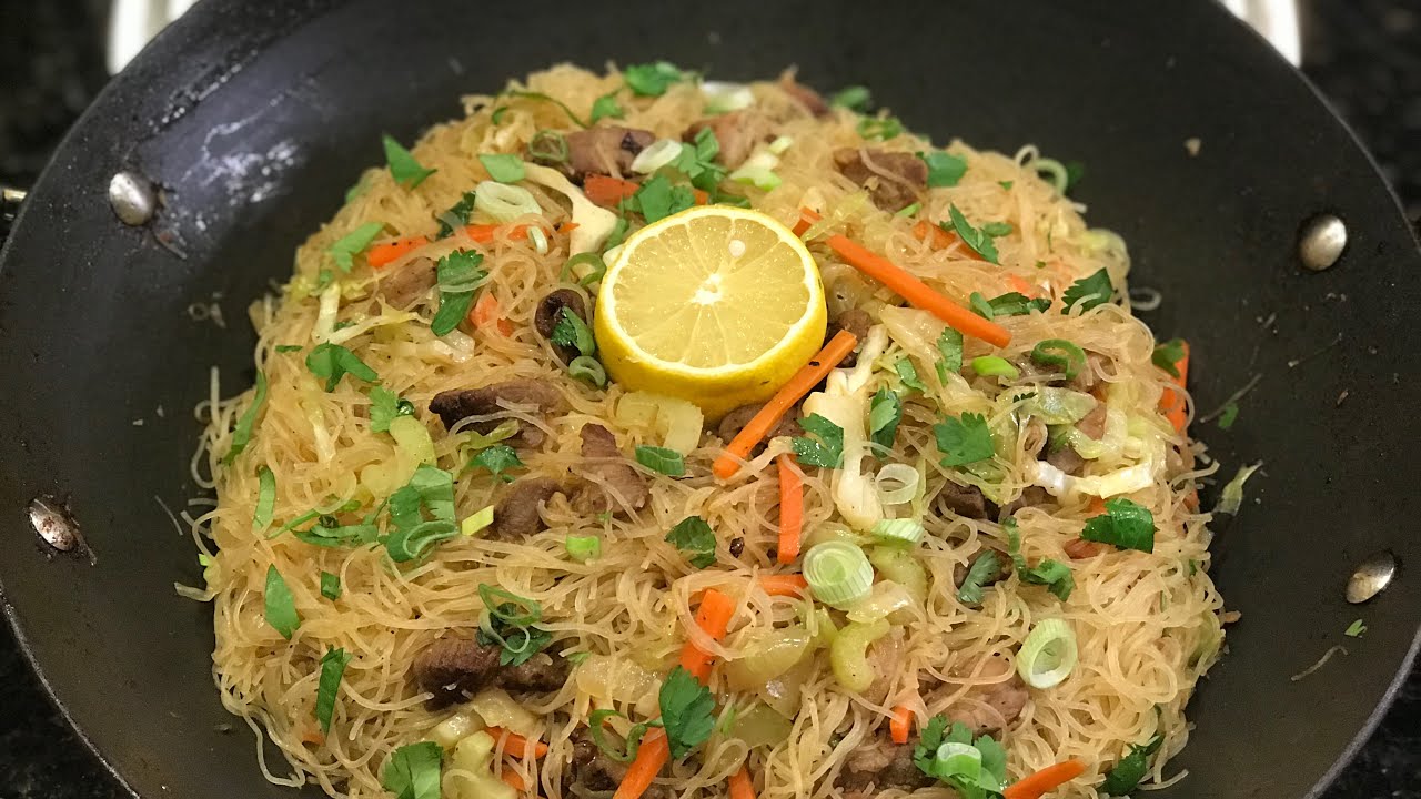SIMPLE, EASY & CHEAP PANCIT BIHON! THE PERFECT POTLUCK PARTY DISH YouTube