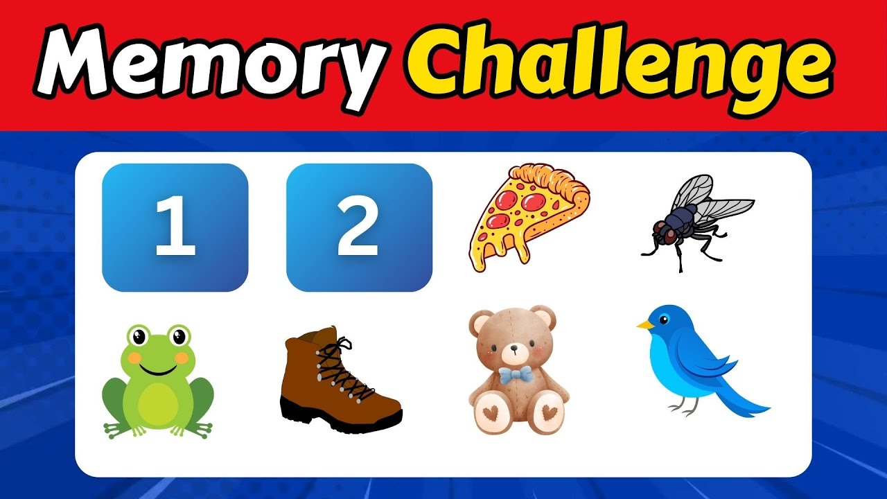 Memory Game | Train Your Visual Memory| 10 questions| Easy to Hard level