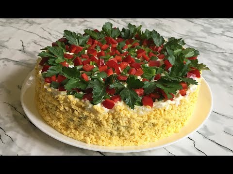 Video: Minced Chicken Salad Cake