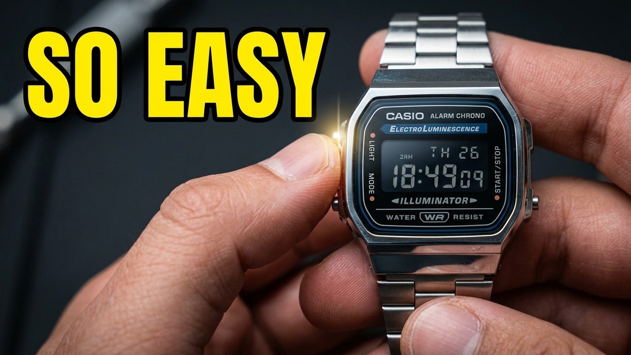 Casio Watch Time Setting Made Easy | Vintage Models - YouTube