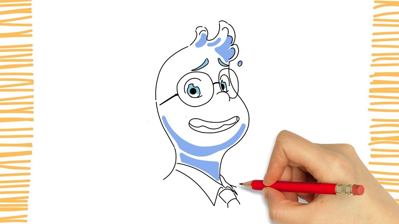 Como Dibujar a WADE I ELEMENTAL I DISNEY