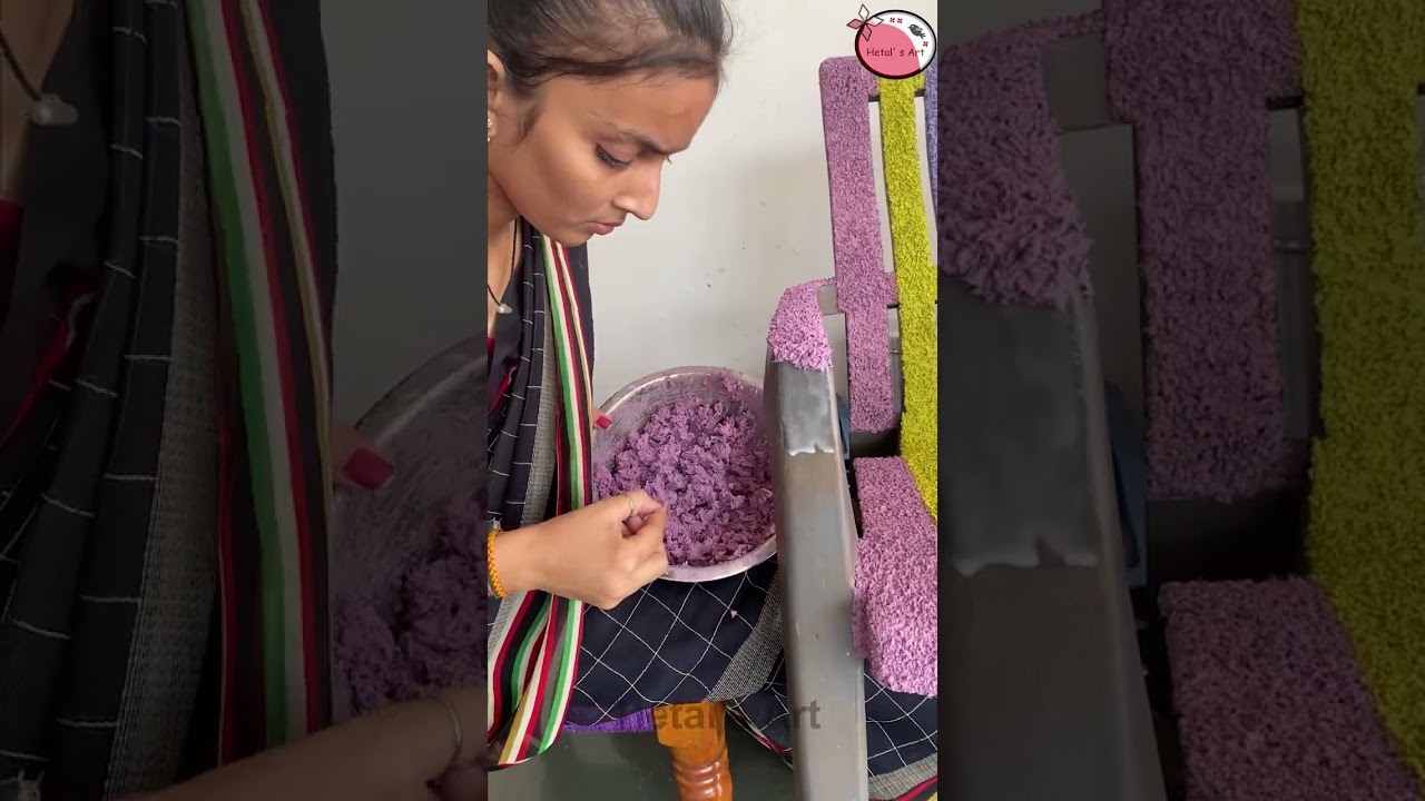 Old plastic chair transformation with newspaper