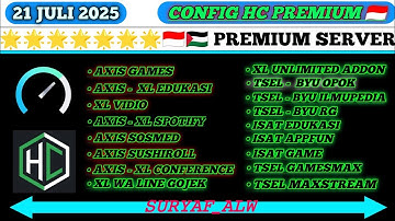 🇮🇩 🇵🇸 CONFIG HC TERBARU || AXIS TELKOMSEL XL INDOSAT BYU SMARTFREN TRI || 21 JULI 2025