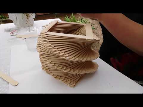 Tutorial lampada da tavolo con le stecche di legno dei ghiaccioli