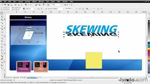 Working with Objects: Skewing objects