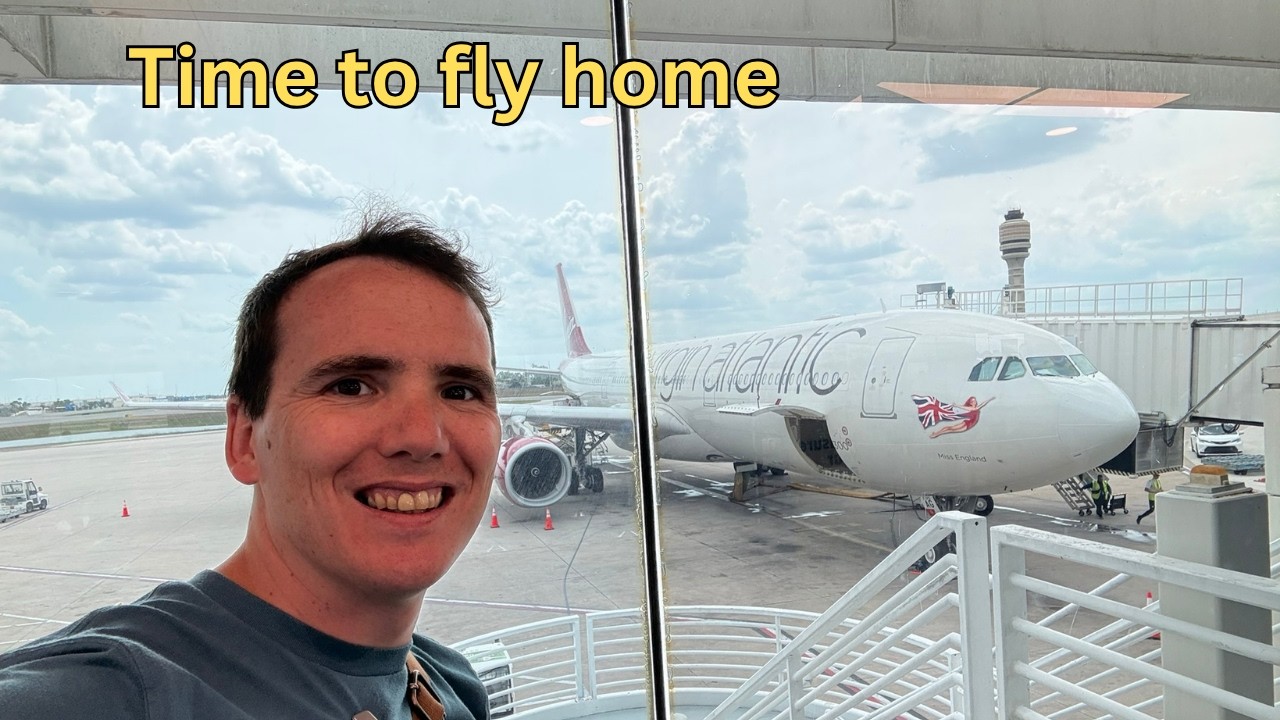 Port Canaveral to MCO Travel Day 🚗 Hertz, Winter Park & Virgin Atlantic Exit Row (Seats 50 H & K) 16