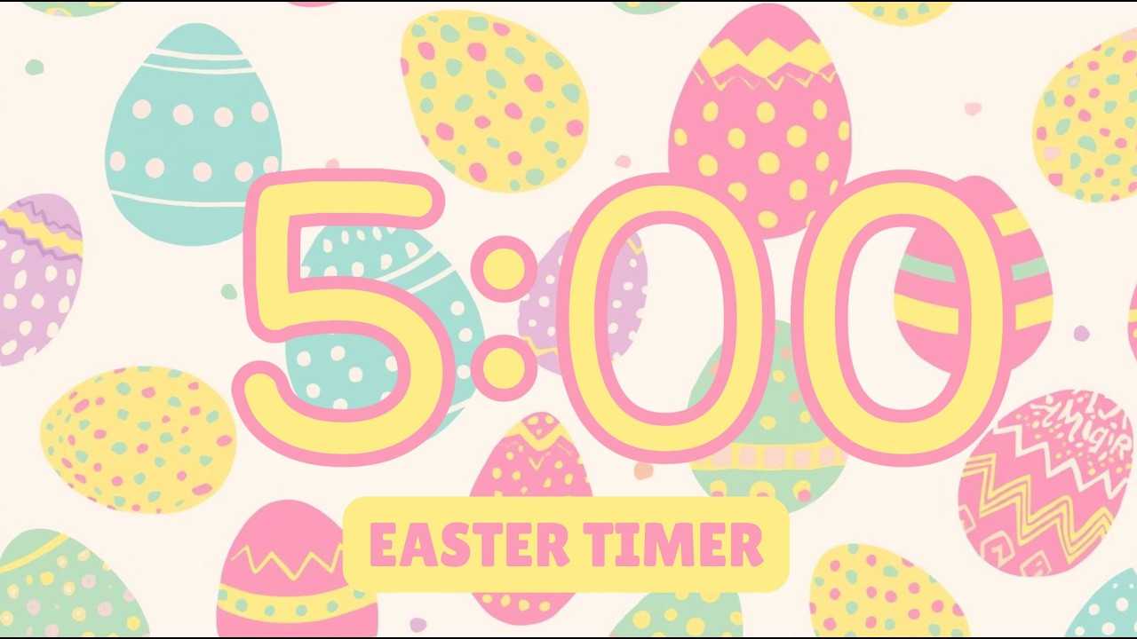 5 Minute Easter Countdown Timer with Relaxing Music | Pastel Egg ...