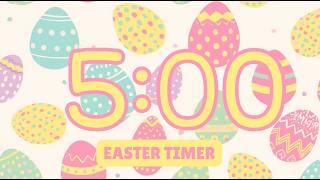 5 Minute Easter Countdown Timer with Relaxing Music | Pastel Egg Background screenshot 3