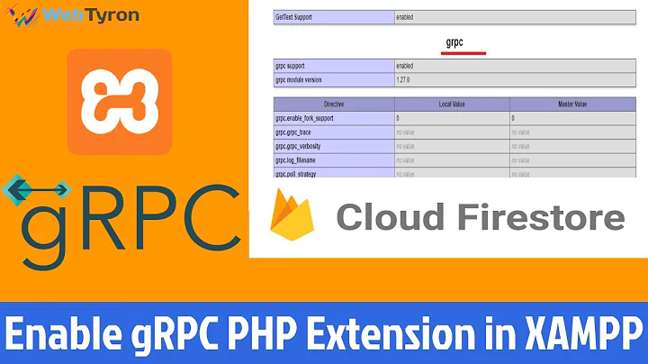 Install gRPC for PHP and enable its php extension in xampp.