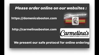Takeout at Domenic's and Carmelina's During COVID Lockdown in Boston