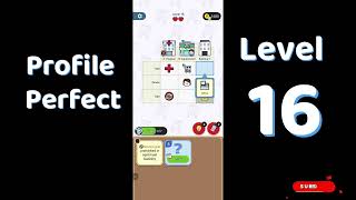 Profile Perfect Level 16 Walkthrough | Brain IQ Investigation Puzzle Game 🕵️‍♂️📱 | SolutionGuruji
