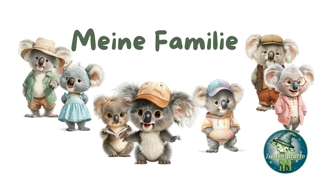 Meine Familie: Kinderlied zum Deutschlernen | Familienmitglieder & Namen auf Deutsch für Anfänger