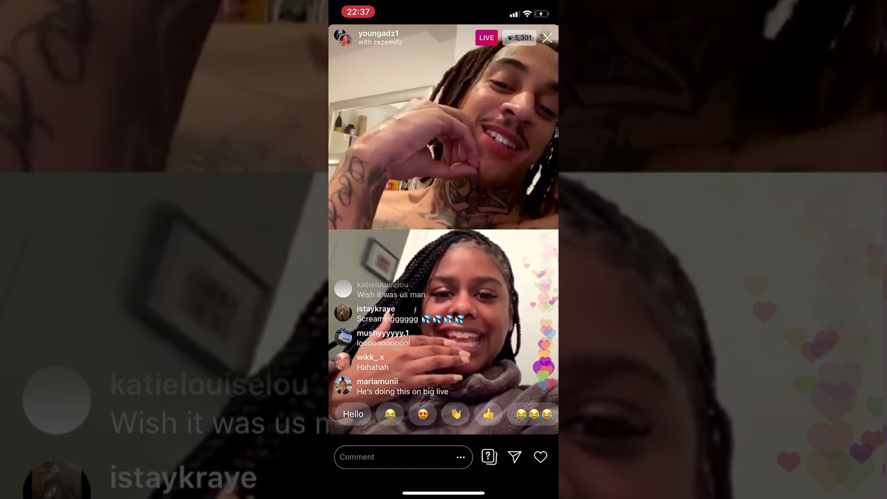 YoungAdz and zezemillz on insta live