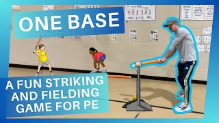 One Base! A Batting and Fielding Game for PE Class | Softball and Baseball Skills |