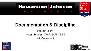 On Demand Webinar: Documentation and Discipline