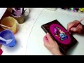 Painting wooden jewelry box  (роспись шкатулки акрилом)