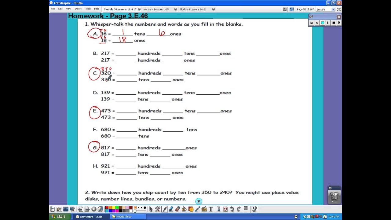 Grade 2 Module 3 Lesson 14 Hw Youtube within How To Skip A Grade