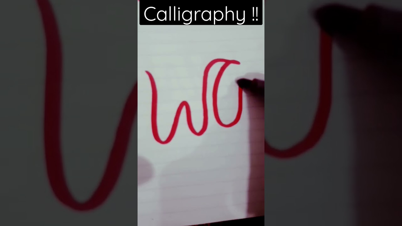 Calligraphy || " WOW " in a stylish handwriting || @eaaartandcraft ||