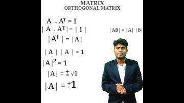 Class 12 maths/Chapter 3/Matrix/Nda maths/Orthogonal matrix #short #shorts