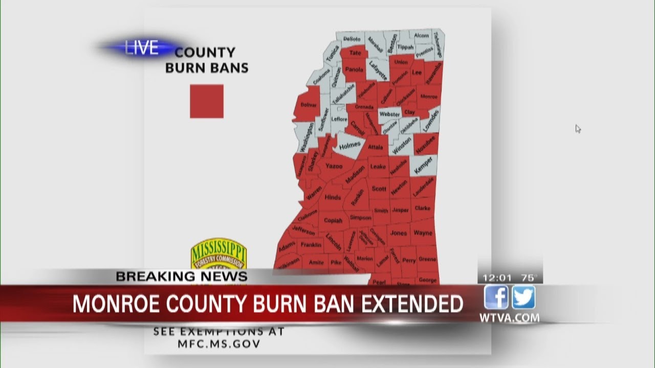 Monroe County extends burn ban - YouTube