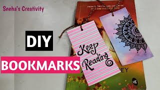 2 Quick and Easy DIY Bookmarks | Easy Bookmark Ideas | Easy Paper Crafts | Sneha&#39;s Creativity