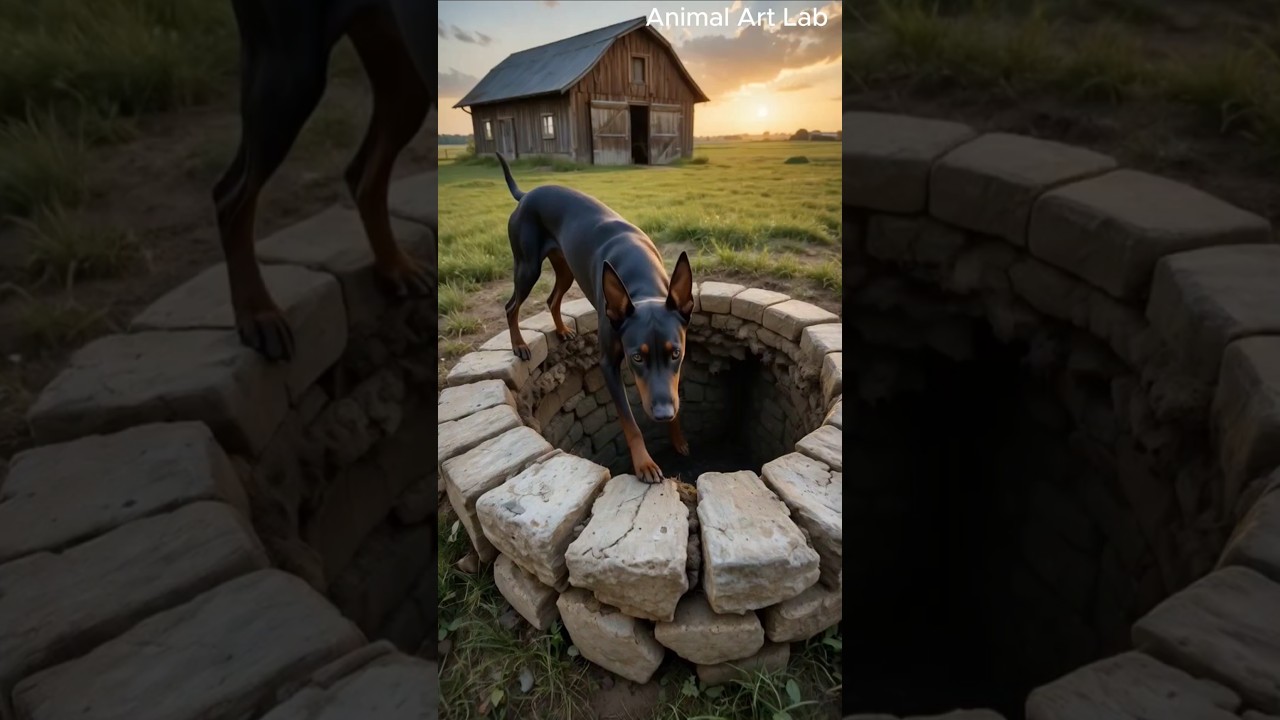Doberman Rescued from a Deep Well! 