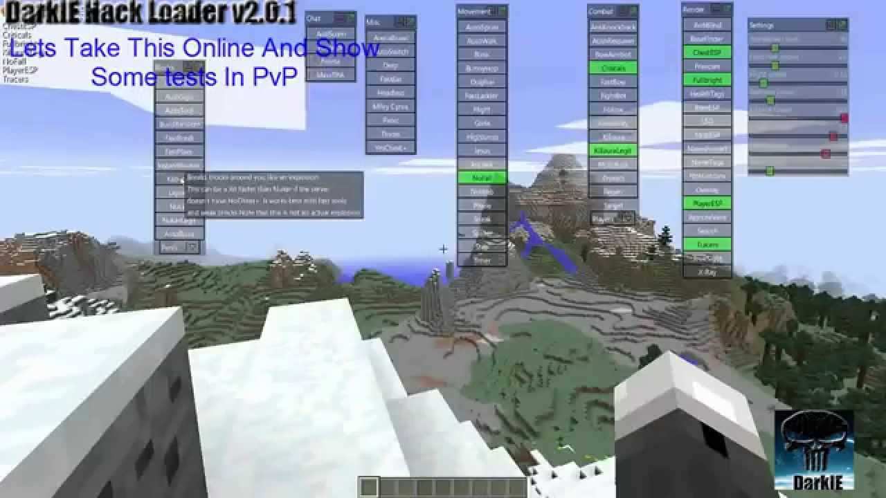 Minecraft Hack - Hack Menu Free Limited Time - DarkIE Hack Loader - YouTube