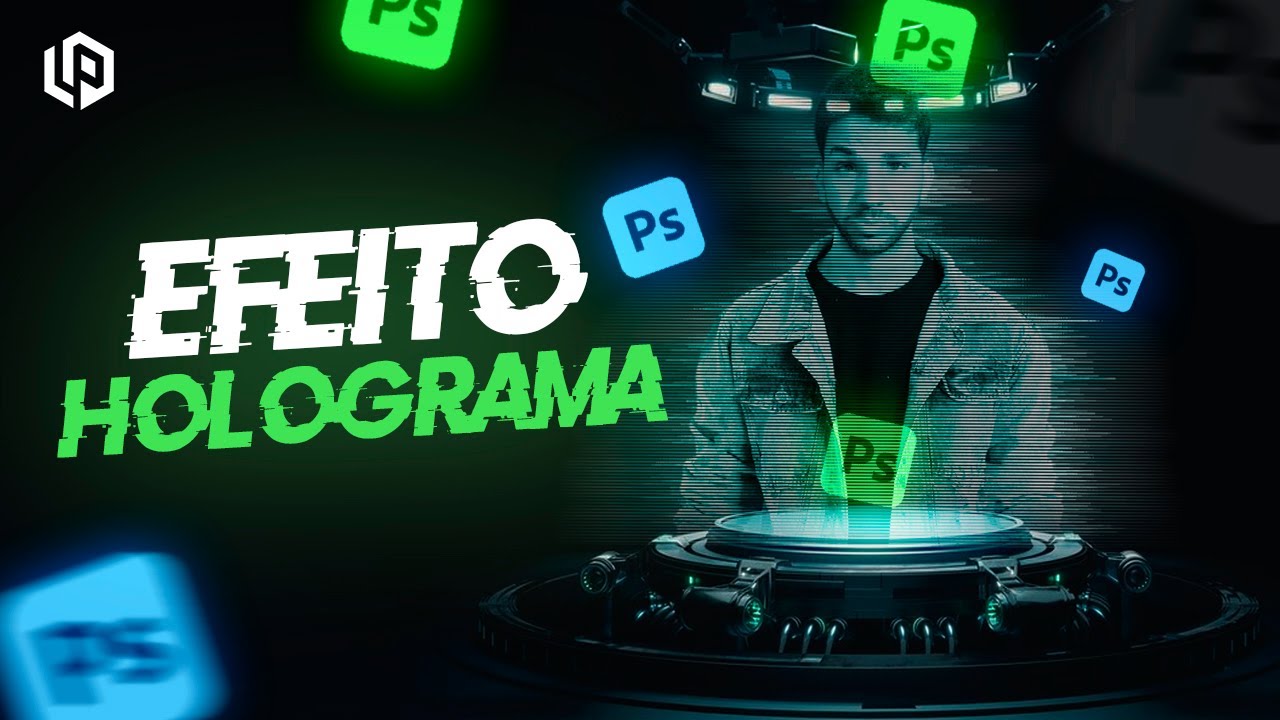 Como fazer efeito HOLOGRAMA no Photoshop #photoshop #lpdesign - YouTube