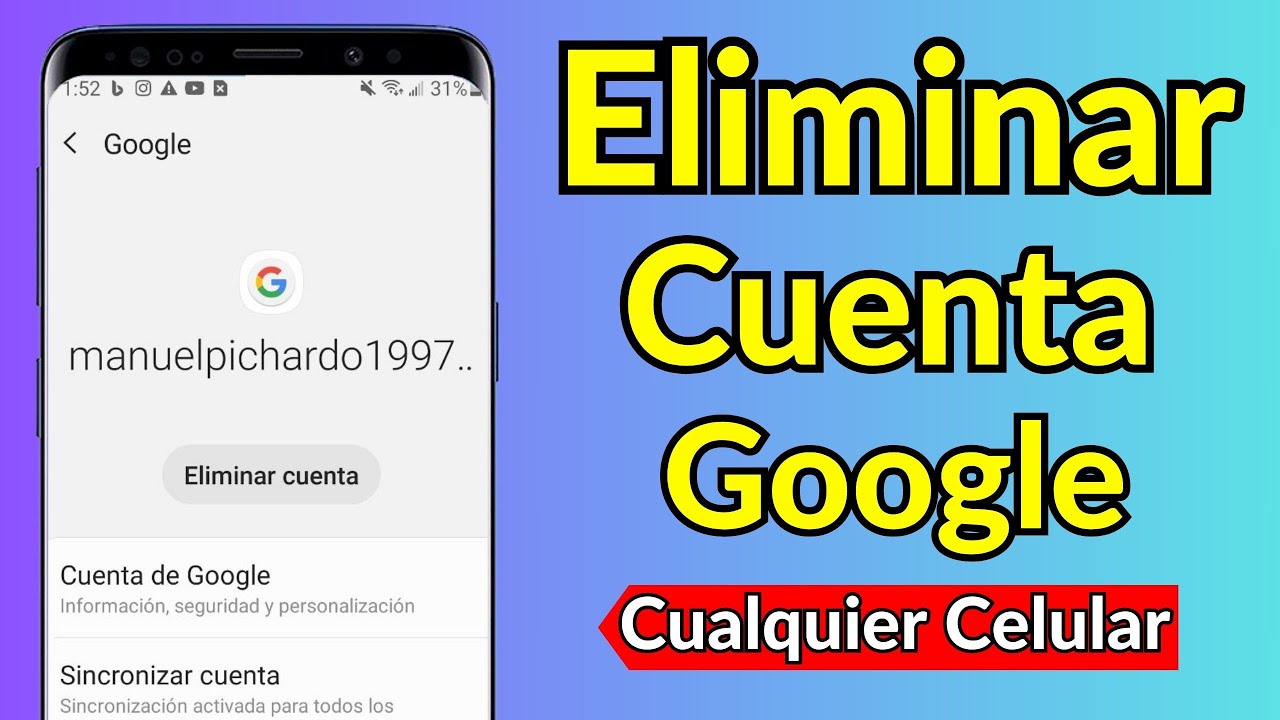Como ELIMINAR Cuenta de GOOGLE en Cualquier CELULAR | 2025 - YouTube
