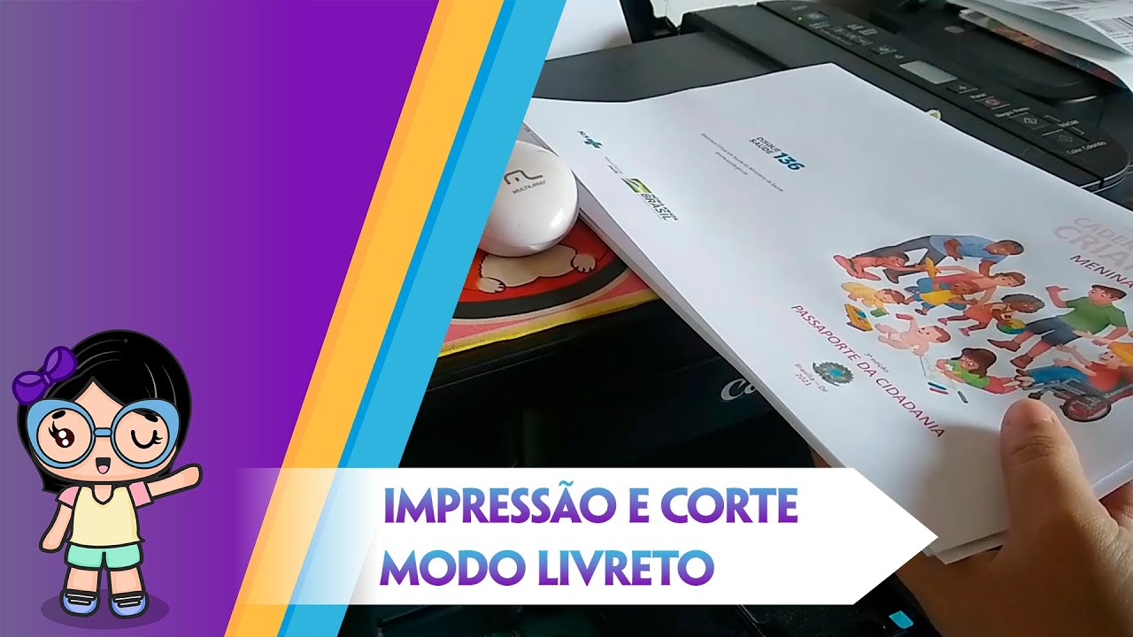 Como fazer impressão e corte no MODO LIVRETO - YouTube