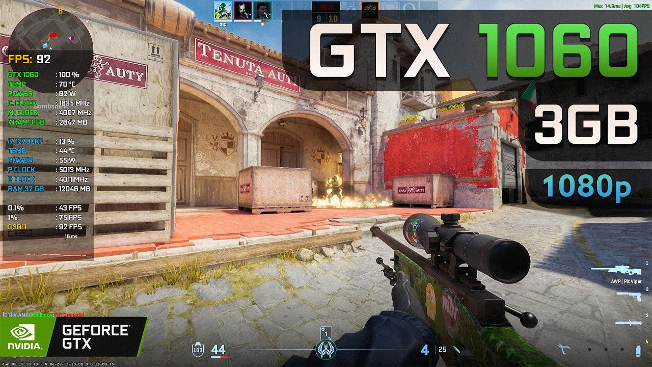 GTX 1060 3GB | Counter-Strike 2 | 1080p, Low