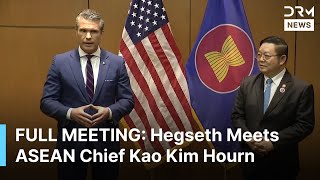 Full Meeting U.s. Defense Chief Hegseth Meets Asean Secretary-General Kao Kim Hourn At Apec Aq1B