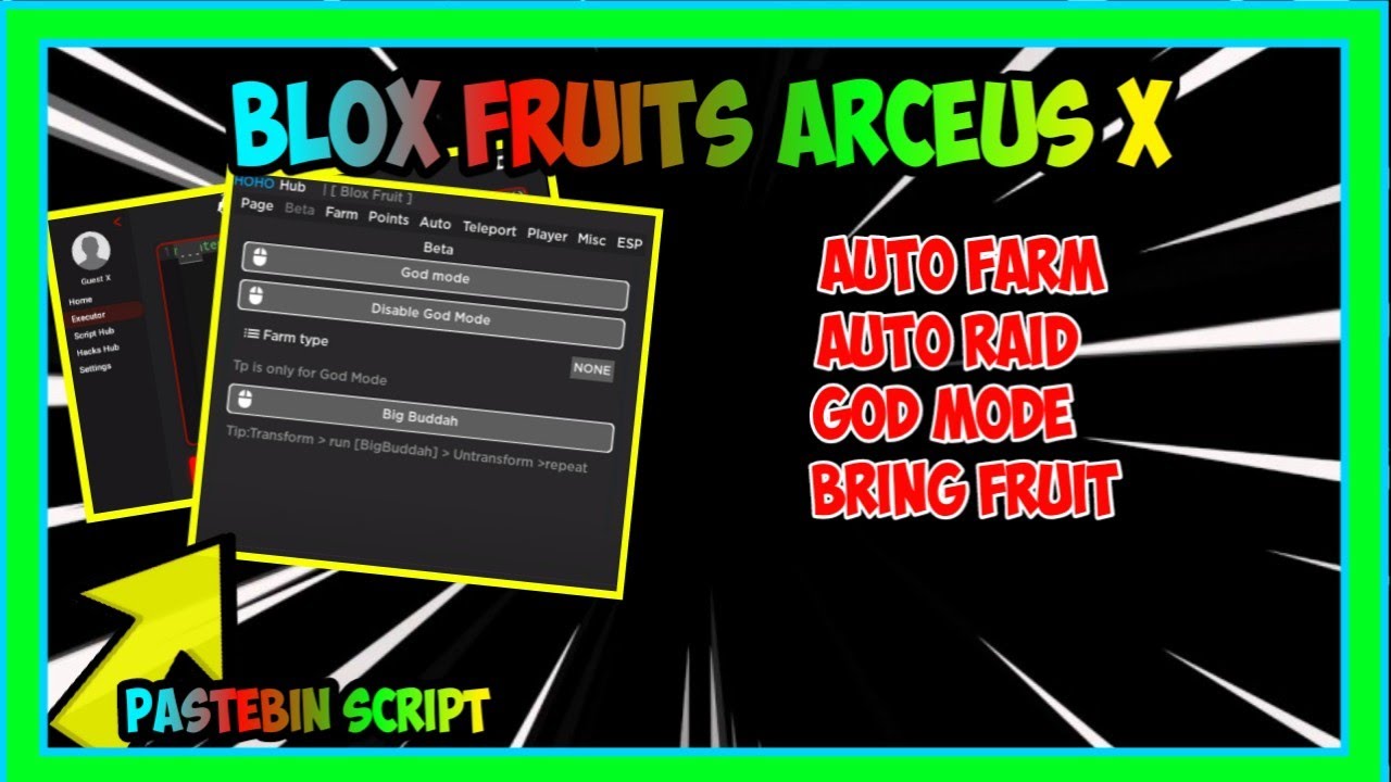 Blox Fruit Script arceus x  New Blox Fruit Script Pastebin 2021 