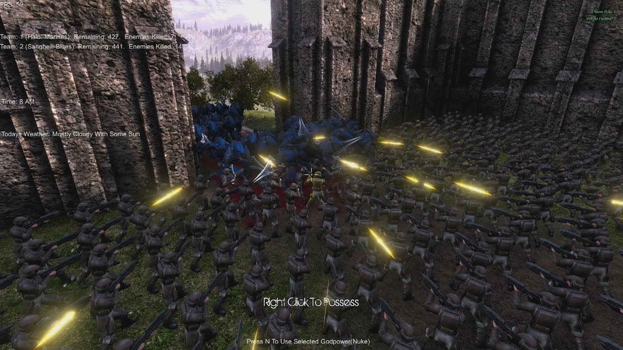 Ultimate Epic Battle Simulator UNSC 500 Marines Vs 500 Elites Ai Battle