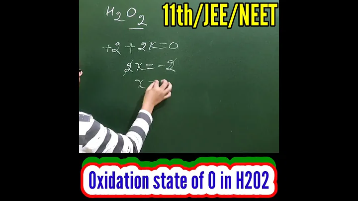 Oxidation state of Oxygen in Hydrogen peroxide #shorts #11thJEENEETChemistry Peroxide bonds inH2O2