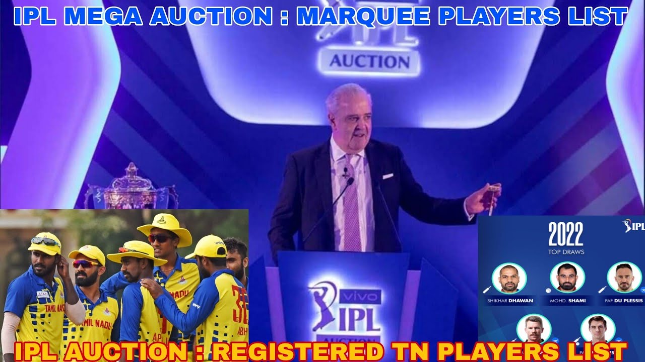 Tata IPL Mega Auction : Marquee Players List | IPL Auction : Tn Players List | IPL 2022 | ASK Tv