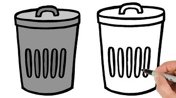 How to Draw Trash Can | Step by Step | Stuff Drawing Tutorial