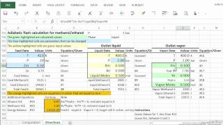 Famous Adiabatic Flash of Binary Liquid (Spreadsheet Solution) Wealth