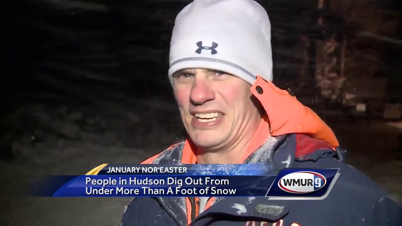 Hudson residents dig out from under more than a foot of snow - YouTube