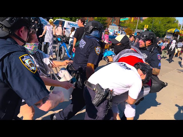 RAW FOOTAGE: Pro-Palestine Protest in Brooklyn Leads to 34 Arrests class=