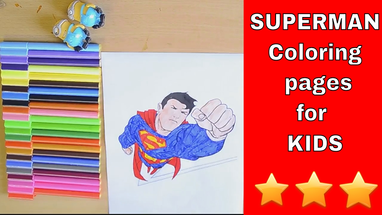 Superman Coloring Pages For Preschoolers - Coloring Pages for Kids -Baby Art Club