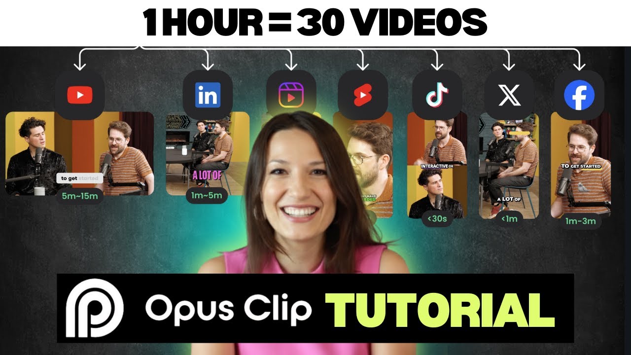 How To Use Opus Clip? Opus Clip Tutorial 🎥 1 Video into 30 Short Videos ...