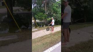 Flooded homes on Bay Blvd in Port Richey FL