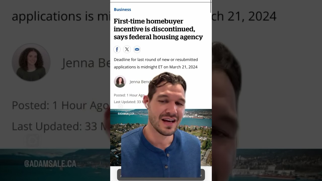 What?! No more First Time Home Buyer Incentive Program?! 