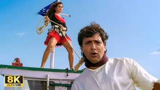 Chaukhat Pe Tumhari Hum (8K Video Song) | Govinda & Chunky Pandey | Kumar Sanu & Mohd.Aziz | Aankhen